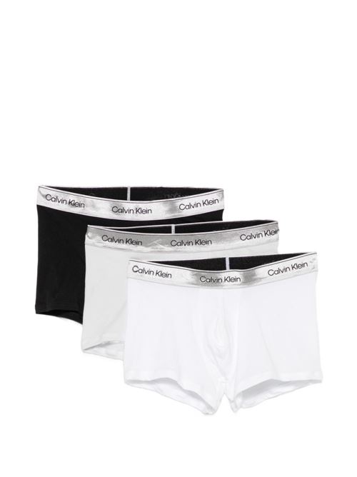 Boxer intimo uomo Calvin Klein 3 pack bianchi elasticizzati Calvin Klein | LV00NB45754XK